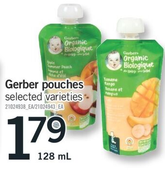 Fortinos Gerber pouches, 128 ml offer