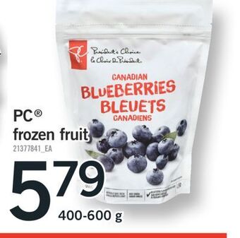 Fortinos Pc® frozen fruit, 400-600 g offer