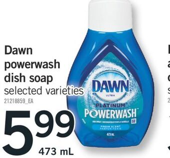 Fortinos Dawn powerwash dish soap, 473 ml offer