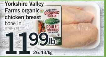 Fortinos Yorkshire valley farms organic chicken breast offer