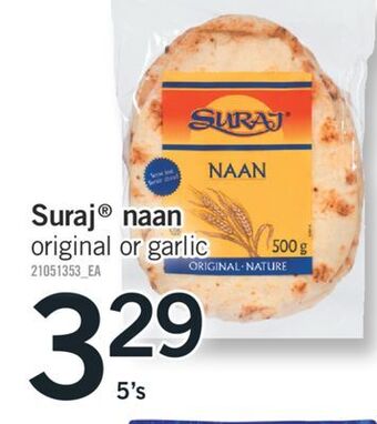 Fortinos Suraj® naan, 5's offer