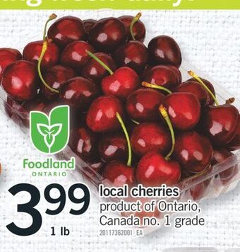 Fortinos Local cherries, 1 lb offer