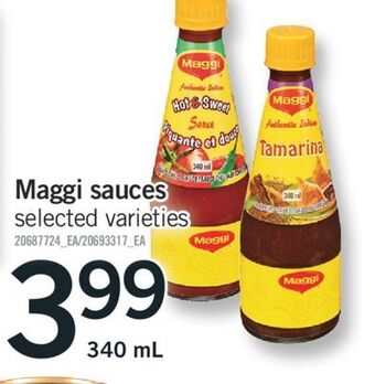 Fortinos Maggi sauces, 340 ml offer