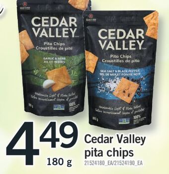 Fortinos Cedar valley pita chips, 180 g offer