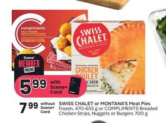 Sobeys Swiss chalet or montana's meat pies offer