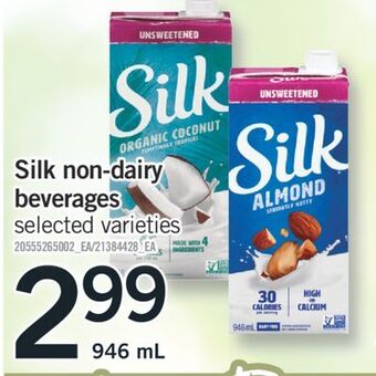Fortinos Silk non-dairy beverages,946 ml offer