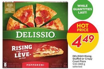 Sobeys Delissio rising, stuffed or crispy crust pizza offer