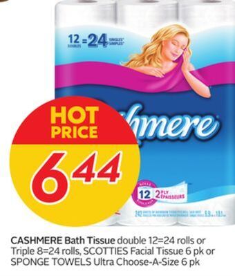 Sobeys Cashmere bath tissue offer