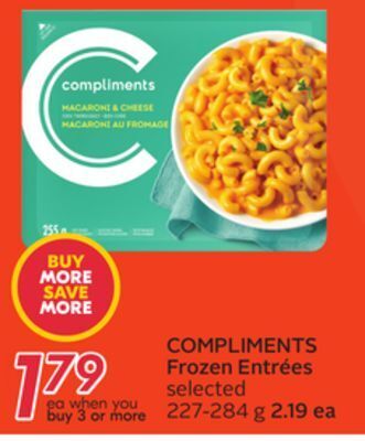Sobeys Frozen entrées offer