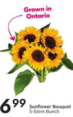 Sobeys Sunflower bouquet offer
