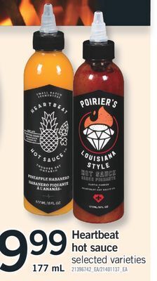 Fortinos Heartbeat hot sauce, 177 ml offer
