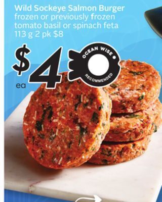 Sobeys Wild sockeye salmon burger offer
