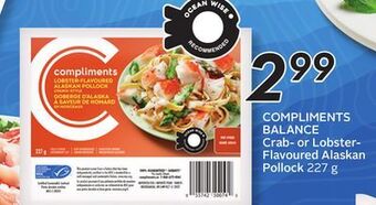 Sobeys Balance crab-or lobster-flavoured alaskan pollock offer