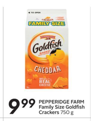 Sobeys Family size goldfish crackers offer