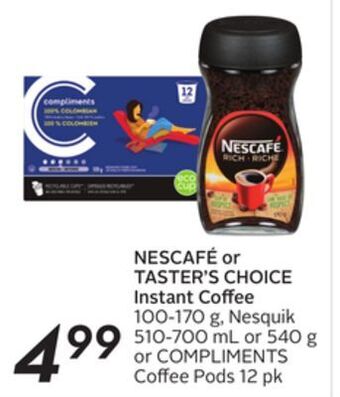Sobeys Nescafé or taster's choice instant coffee offer
