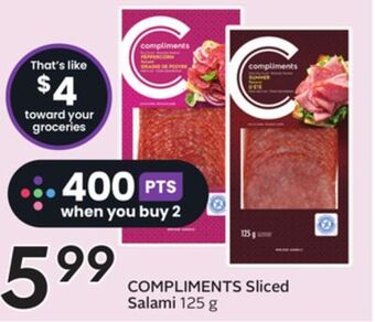 Sobeys Sliced salami offer