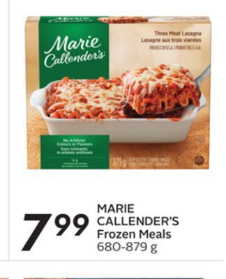 Sobeys Frozen meals offer