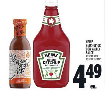 Metro Heinz ketchup or bow valley sauce offer