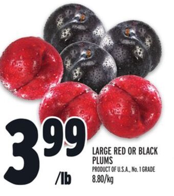 Metro Large red or black plums offer