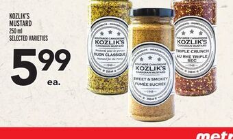 Metro Kozlik's mustard offer