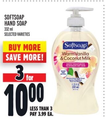 Metro Softsoap hand soap offer