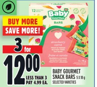 Metro Baby gourmet snack bars offer