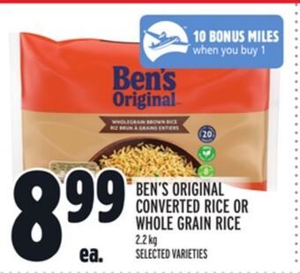 Metro Ben's original converted rice or whole grain rice offer