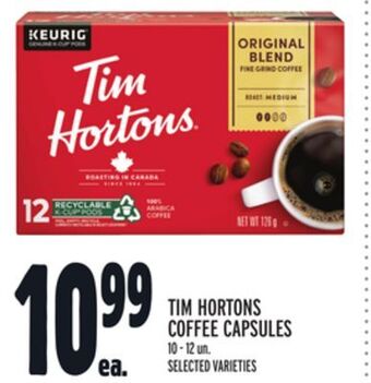 Metro Tim hortons coffee capsules offer