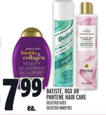 Metro Batiste, ogx or pantene hair care offer