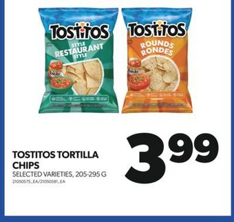 Real Canadian Superstore Tostitos tortilla chips, 205-295 g offer