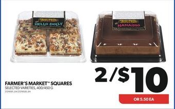 Real Canadian Superstore Farmer's market™ squares, 400/450 g offer