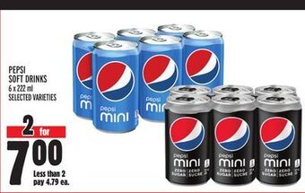 Metro Pepsi soft drinks offer