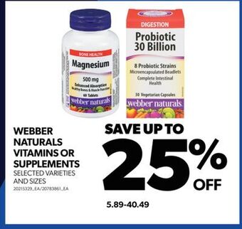 Real Canadian Superstore Webber naturals vitamins or supplements offer