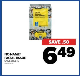 Real Canadian Superstore No name® facial tissue, 6x126 sheets offer