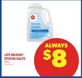 Real Canadian Superstore Life brand® epsom salts, 4 kg offer