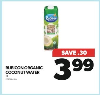 Real Canadian Superstore Rubicon organic coconut water, 1 l offer