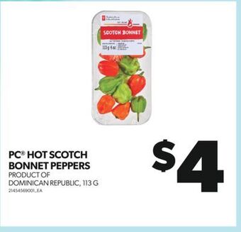 Real Canadian Superstore Pc® hot scotch bonnet peppers, 113 g offer