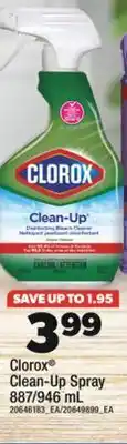 Real Canadian Superstore Clorox® clean-up spray, 887/946 ml offer