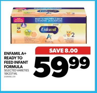 Real Canadian Superstore Enfamil a+ ready to feed infant formula, 18x237 ml offer