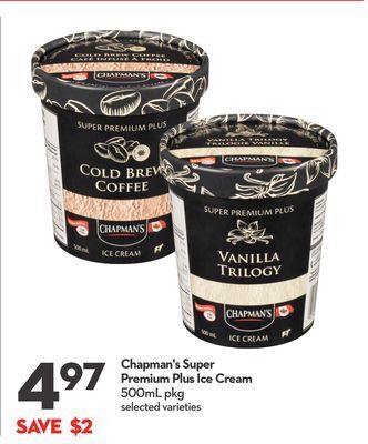 Longo's Chapman's super premium plus ice cream offer