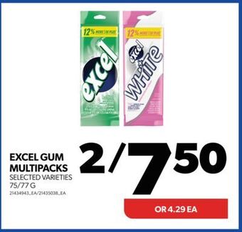Real Canadian Superstore Excel gum multipacks, 75/77 g offer