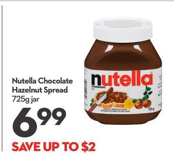 Longo's Nutella chocolate hazelnut spread offer