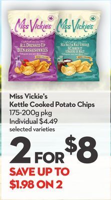Longo's Miss vickie's kettle cooked potato chips offer
