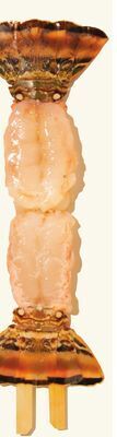 Longo's Previously frozen raw rock lobster tails skewer offer