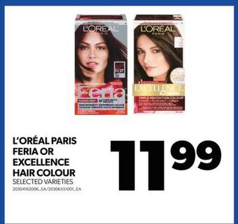 Real Canadian Superstore L'oréal paris feria or excellence hair colour offer
