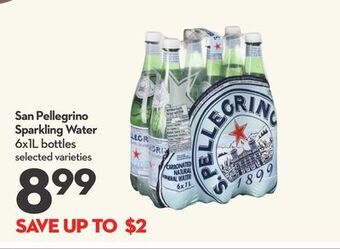 Longo's San pellegrino sparkling water offer