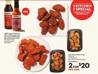 Longo's Fully cooked chicken wings offer