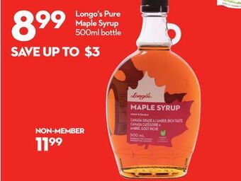 Longo's Longo's pure maple syrup offer