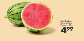 Longo's Fresh seedless bambino melon offer