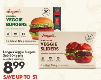 Longo's Longo's veggie burgers offer